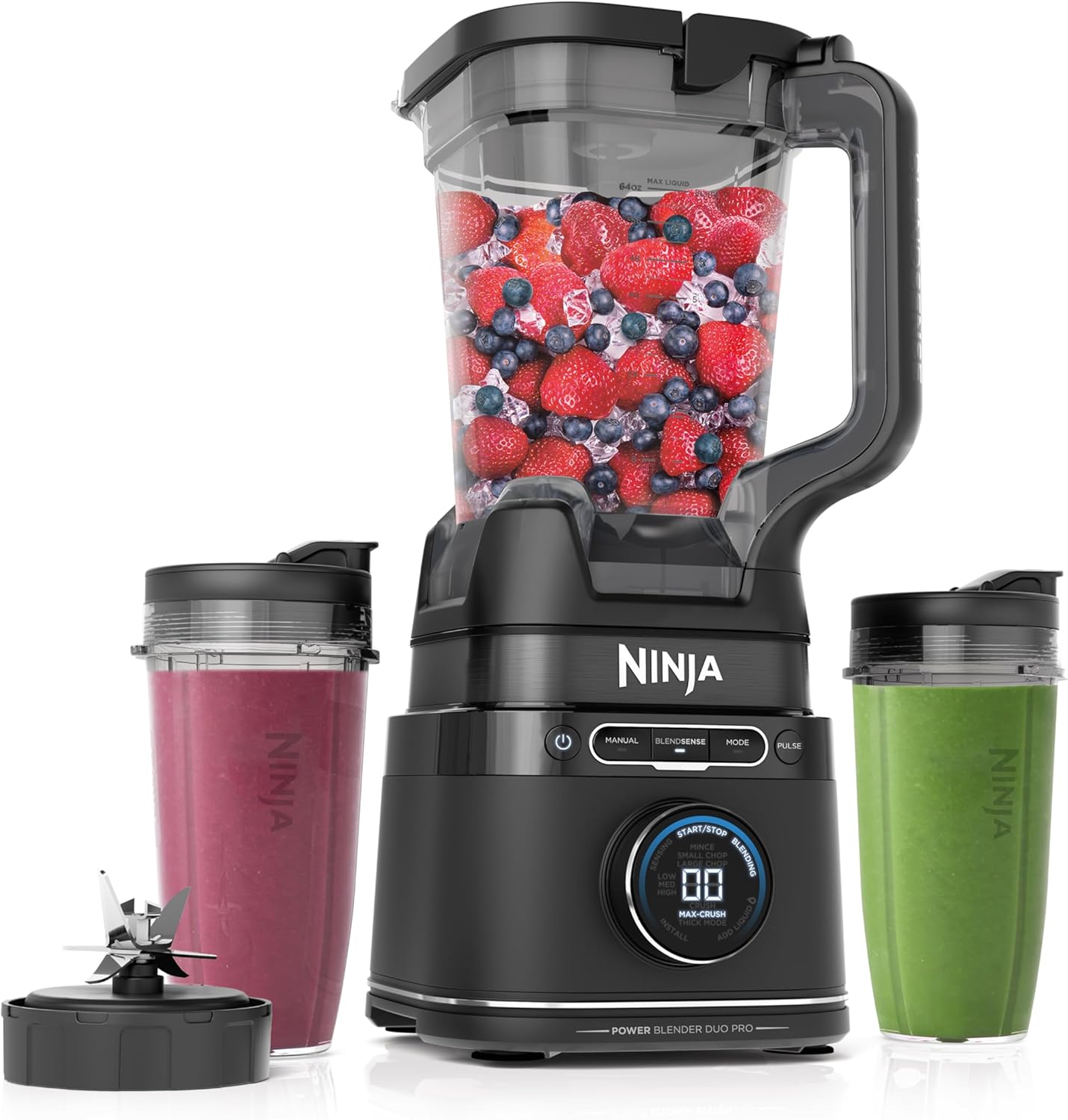 Ninja Mega Kitchen System, 1500W, 72 oz. Full-Size Blender & 8-Cup Food Processor with (2) 16 oz. To-Go Cups, Total Crushing Technology - Smoothies, Ice Crushing, Purees, Dough & More, Black, BL770