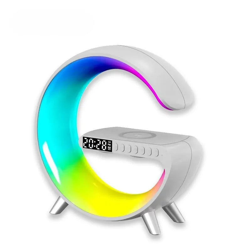 This 3-in-1 Bluetooth speaker and lamp comes with a 15W wireless charger, an LED desk lamp (with rechargeable battery), and a bedside lamp.